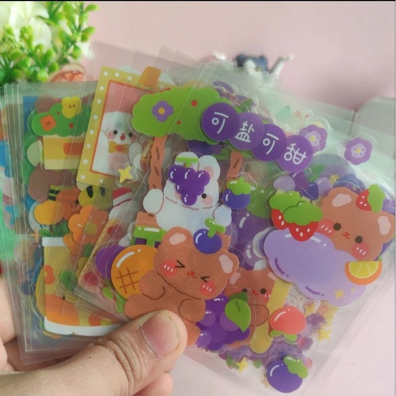 

Stiker lucu aesthetic korea anti air kawai murah scrapbook estetik puchabiii