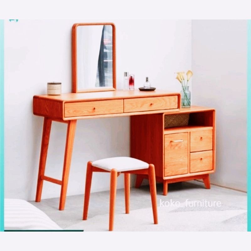Meja rias//Tolet minimalis retro kayu jati