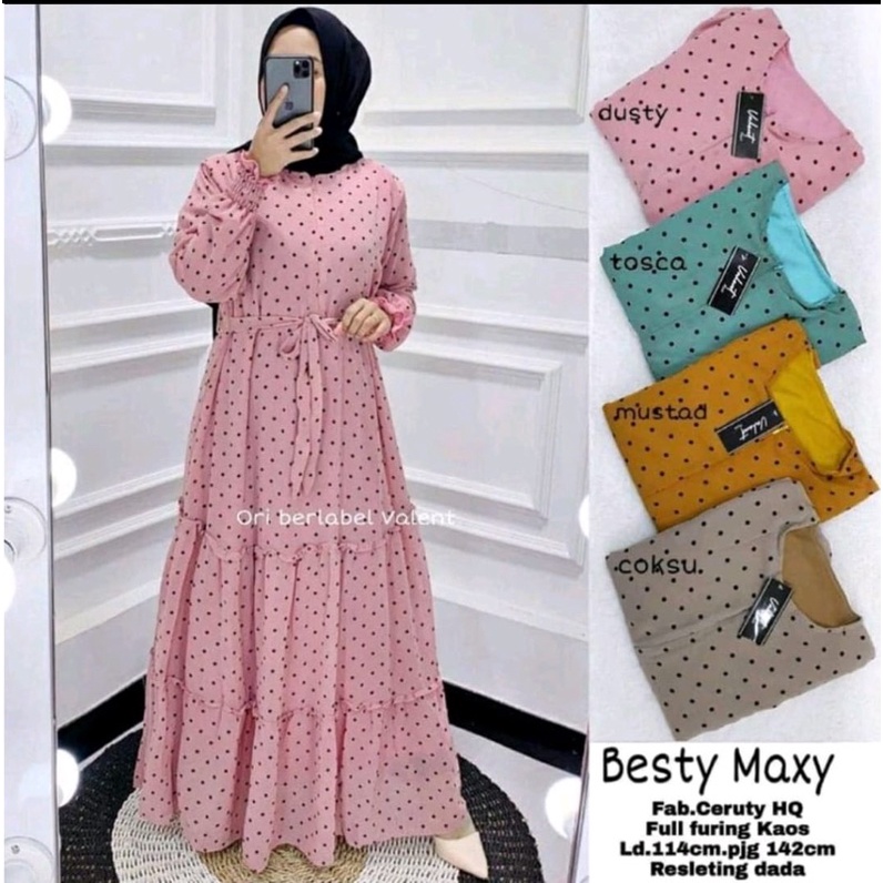 GAMIS POLKADOT TERBARU / GAMIS MOTIF POLKADOT TERMURAH TERLARIS / GAMIS KEKINIAN 2022