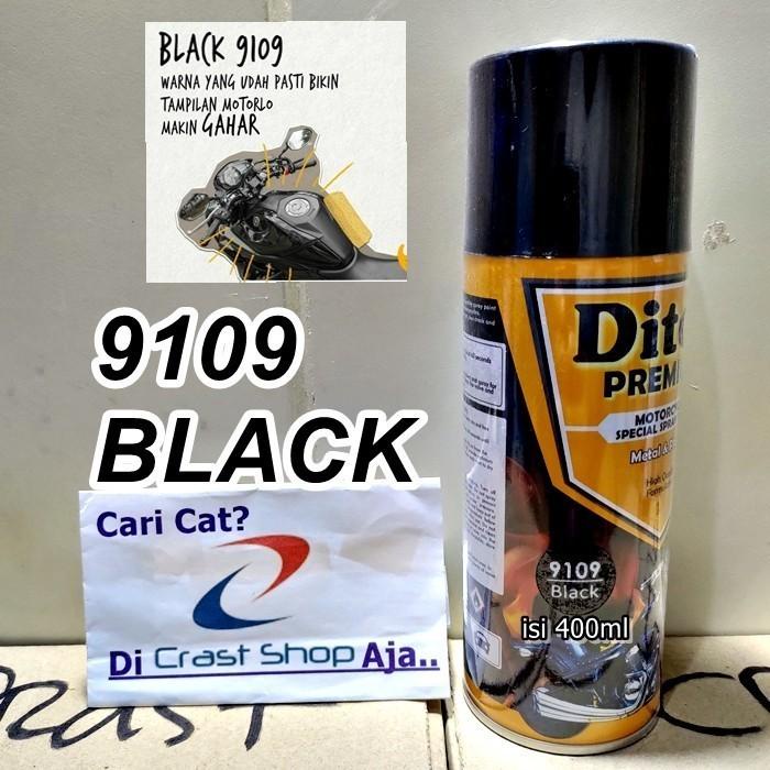 Cat Pilox Diton Premium Black Glossy 9109 400Ml Warna Hitam Kilap