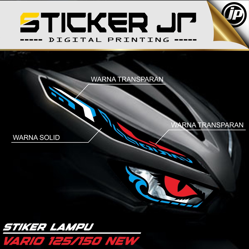 Stiker Lampu / Alis Vario 125-150 New - Sticker Led Honda Vario JP02