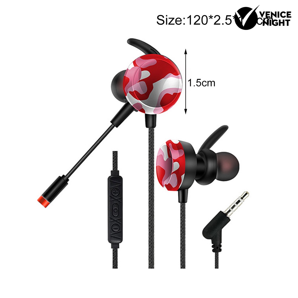 (VNEP) (Berkabel) GM-D8 Earphone Noise Reduction Earphone Dinamis yang Dapat Ditarik untuk Ponsel