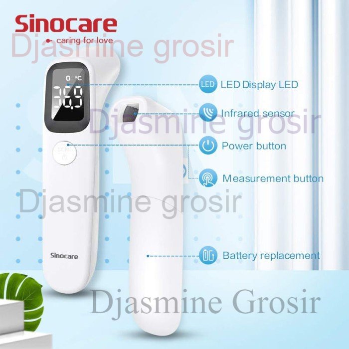 Thermometer Digital Sinocare Infrared AET-R1D1 / Termometer Infra Merah Dahi