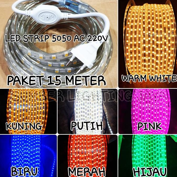 PAKET 15M LAMPU LED STRIP 5050 SMD / LED STRIP 5050 SMD KHUSUS PER 15M