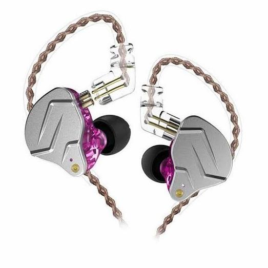 KZ ZSN Pro With Mic In Ear Monitor alt KZ ZSN Pro X KZ DQ6 KZ EDX - Purple Mic, No BundlingCase