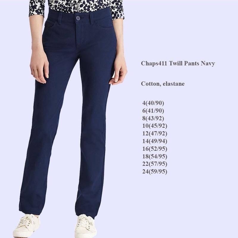 CHAPS Solid Straight Leg Pants Up To Big Size