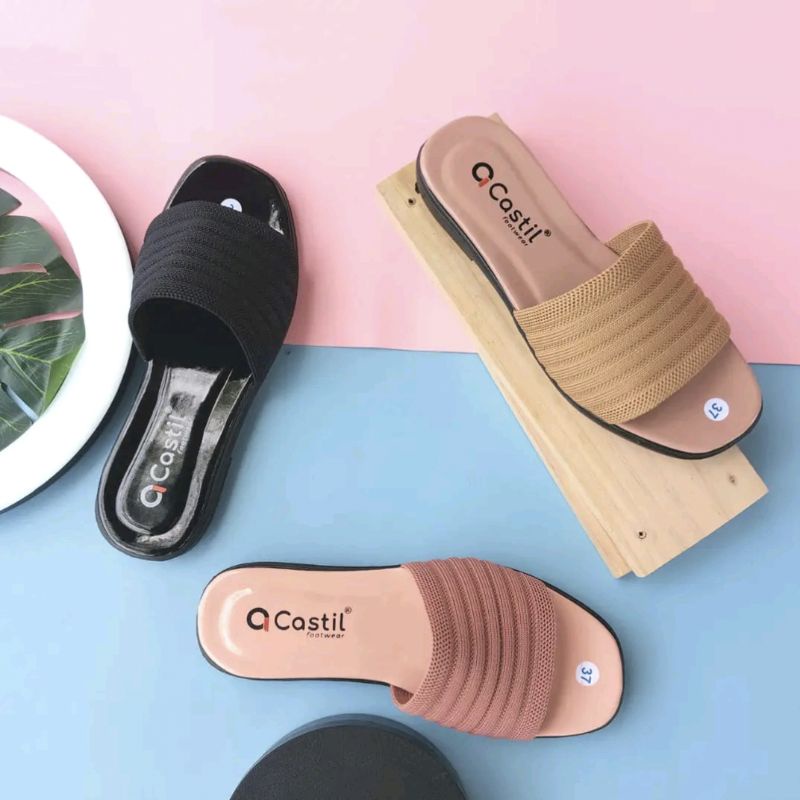 SANDAL WANITA SENDAL TPLEK WANITA FLAT SANDAL TREPES WANITA