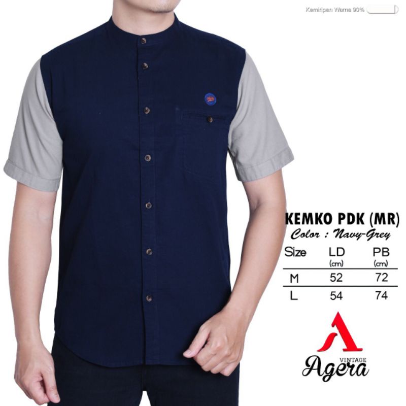 [ NEW ] KAMEJA KOKO KEMKO PRIA ORIGINAL TERBARU LENGAN PENDEK KOMBINASI AGERA MR