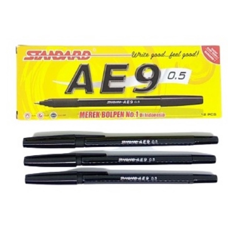 

Standard Pen - AE9 0.5 Isi 12 pcs ( Pulpen, Pena, Ballpoint )