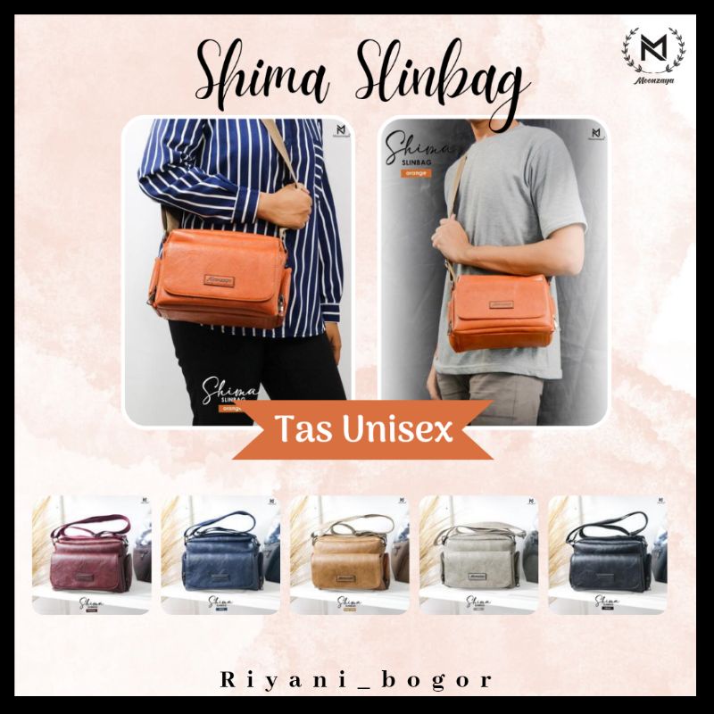 TAS UNISEX WANITA PRIA by MOONZAYA SHIMA SLINBAG TAS SINTETIS MURAH BERKUALITAS