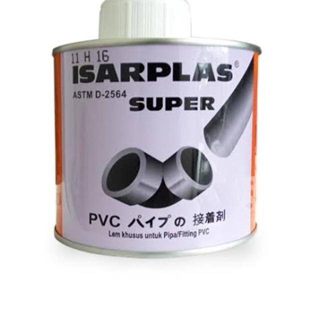 

ISARPLAS Lem perekat pipa, fitting PVC LEM Paralon kaleng 400gr
