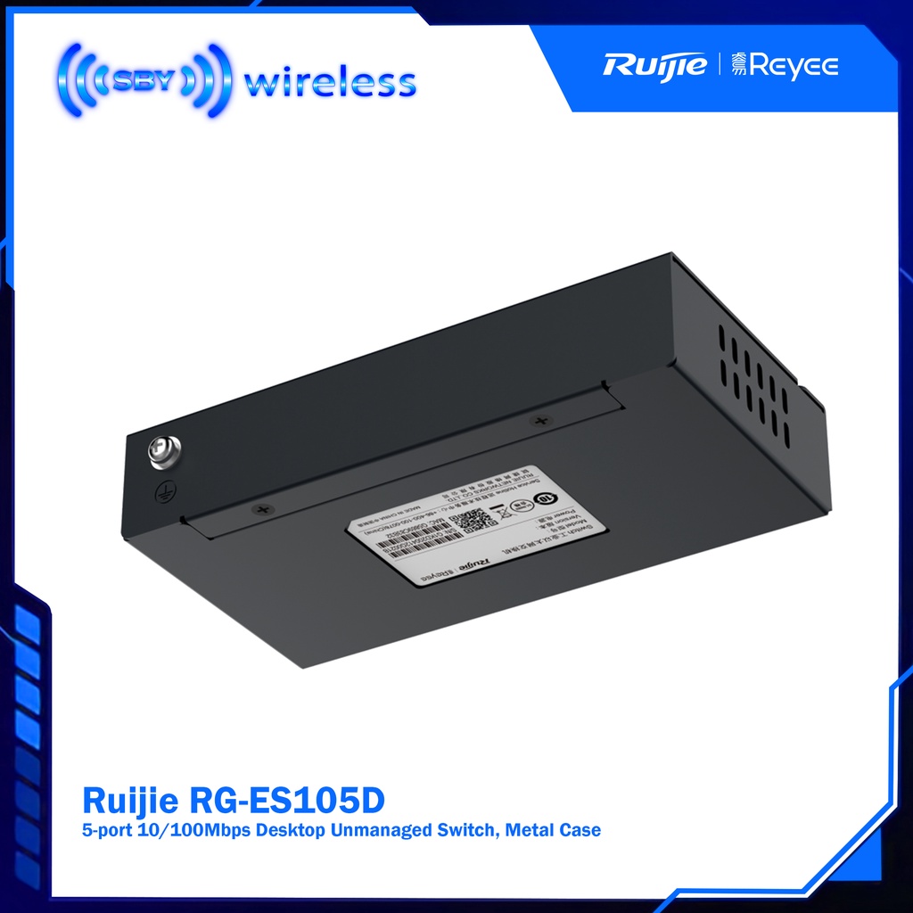 RUijie Reyee RG-ES105D Switch HUb 5-Port 10/100Mbps Metal Case