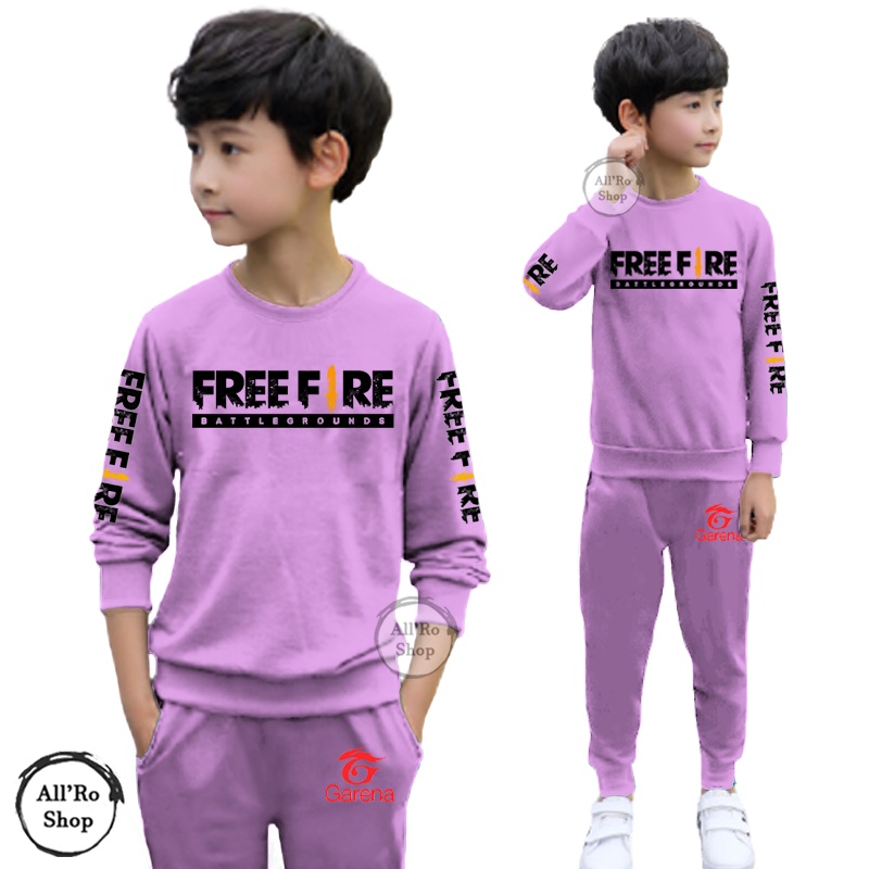 Baju Setelan Anak Remaja ABG UNISEX Olahraga Senam Motif FF EP EP FREE FIRE Booyah Stelan Anak Laki Usia 5 sampai 13 tahun ARS 00053