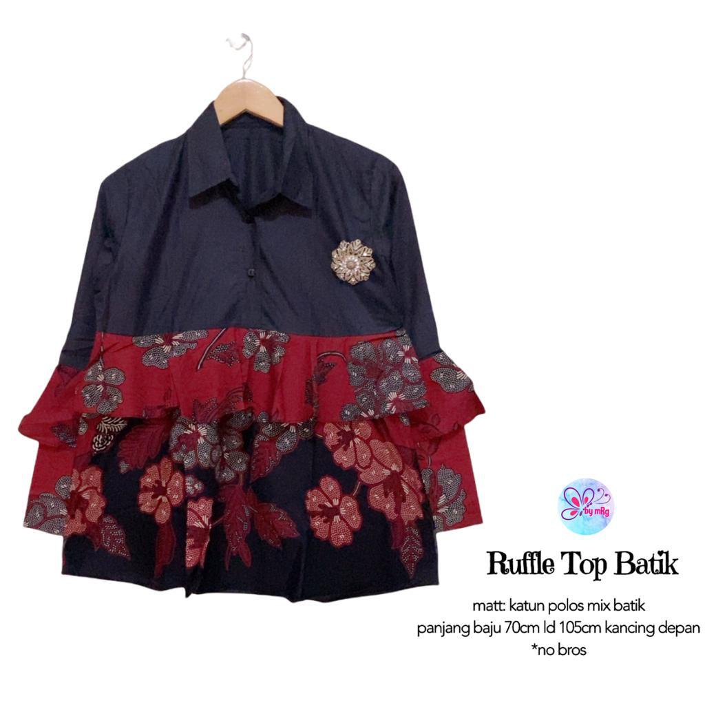 Blouse Batik Modern Ruffle