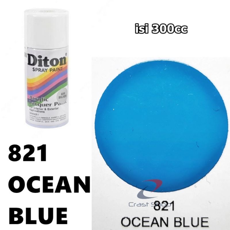 Cat Pilox Diton Ocean Blue 821 300cc Warna Biru Laut Solid frame sepeda motor mobil pylox pilok