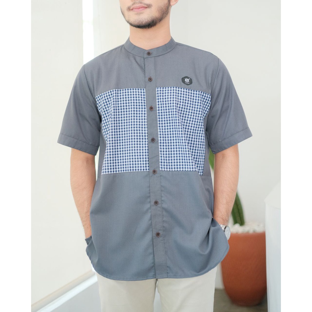 MOSPED Baju Kemeja Koko Pria Toyobo Import Motif Modern Original Lengan Pendek / Kurta Nabil