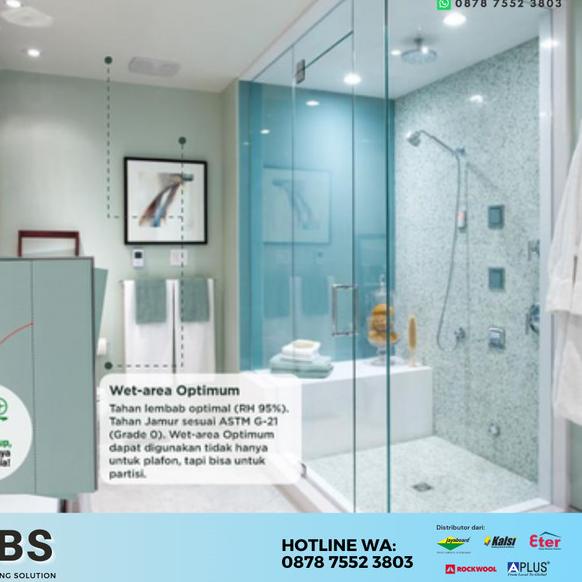 Gipsum WR Jayaboard 9mm / Gypsum Jaya Wet Area Tahan Anti Lembab