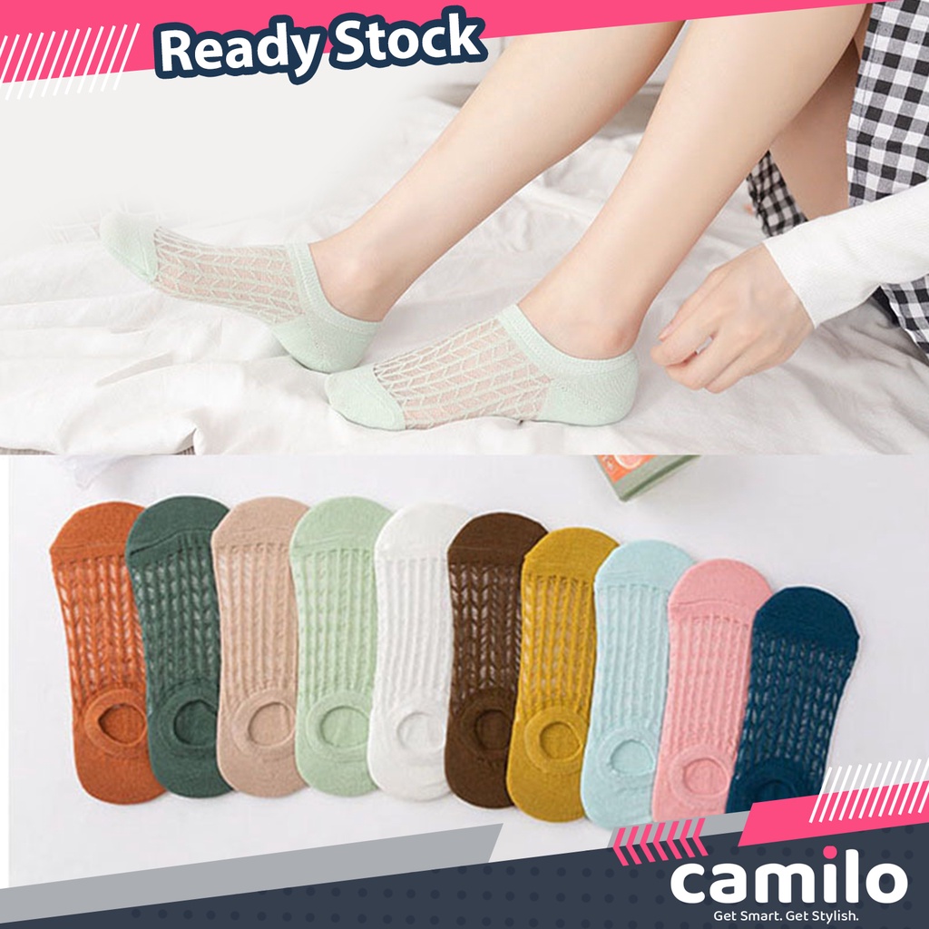 ☀CAMILO☀ KK07 Kaos kaki Wanita Motif Renda Kaoskaki Pendek Semata Kaki Import Murah