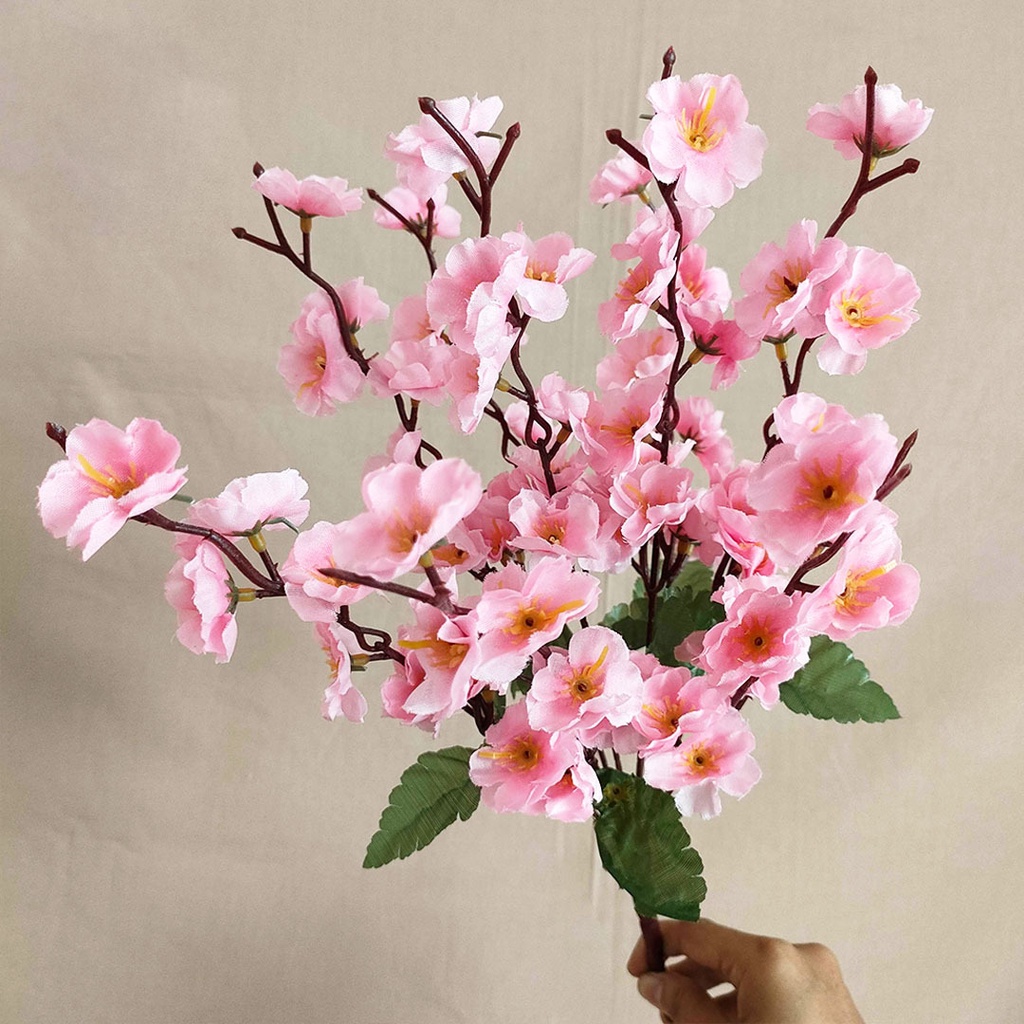 Artifical Jumbo Sakura Cherry Blossom Flower Bunga Imlek Chinese New Year Bunga Palsu Bunga Hias Plastik Artifisial Tanaman Hias