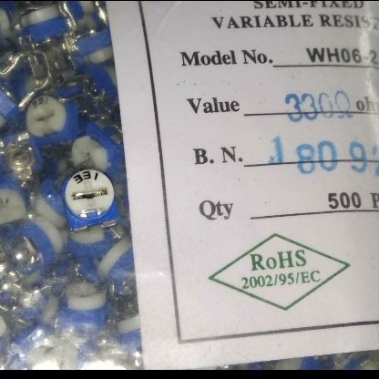 Trimpot 330 ohm Variable Resistor 330 ohm VR 330 ohm Trimpot 330 ohm