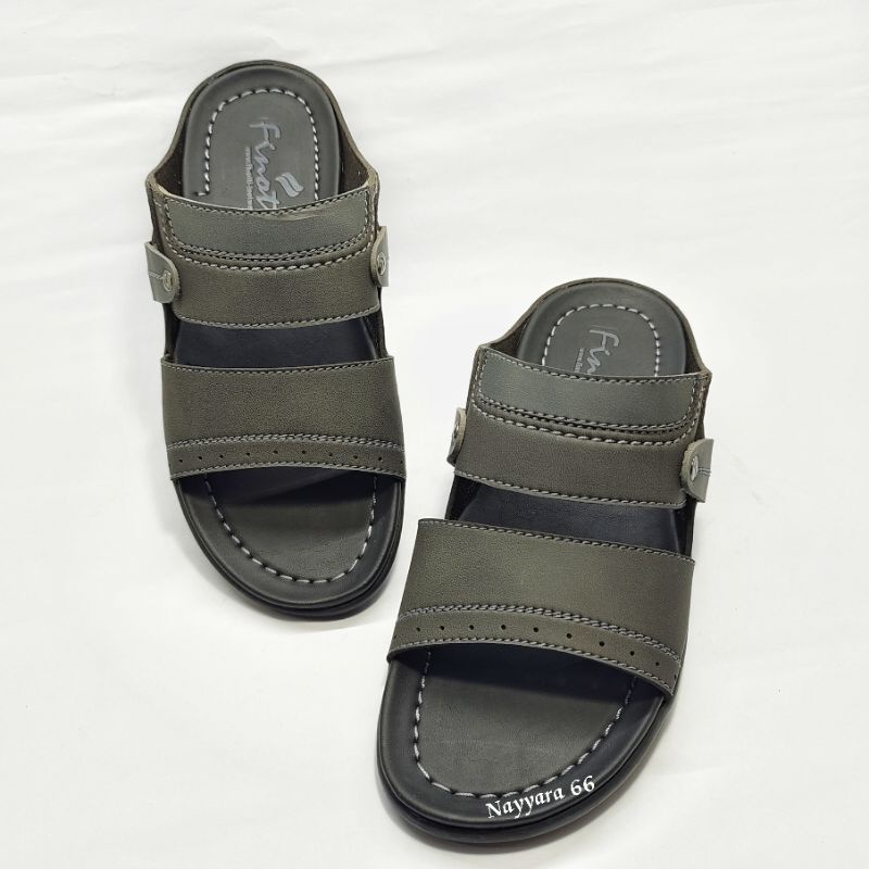 SANDAL SLIDE FINOTTI SANDAL KULIT PRIA SANDAL CASUAL PRIA BPZ 10