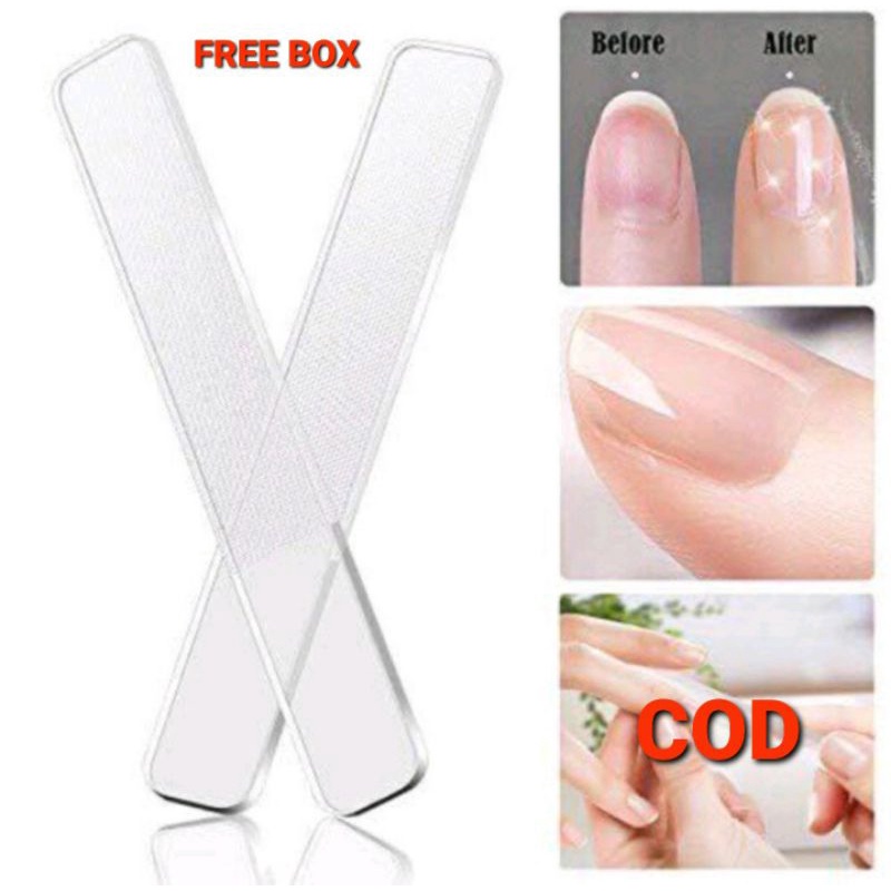 KIKIR KUKU BUFFER PENGKILAT DAPAT BOX NANO CRYSTAL GLASS NAIL ART ALAT MANICURE PEDICURE