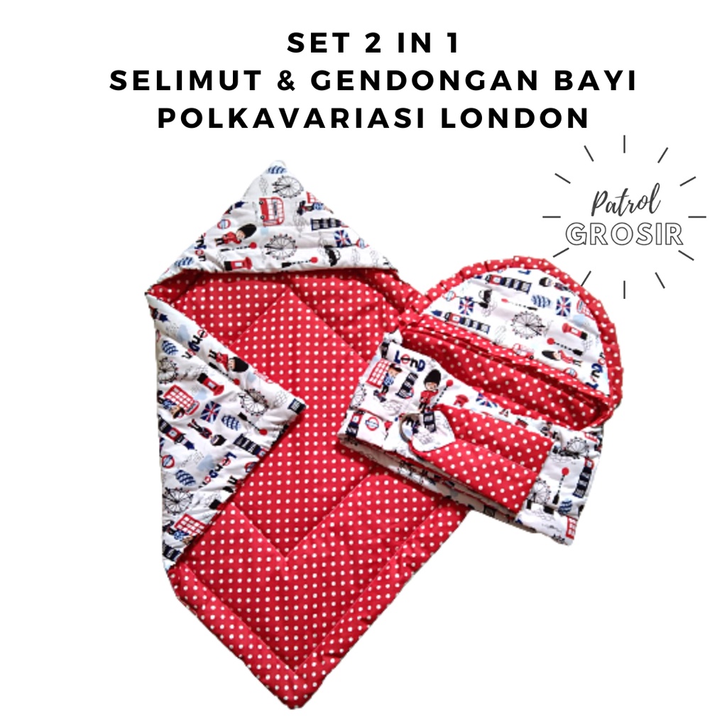 Set 2 in 1 Selimut dan Gendongan Bayi Melysa Baby