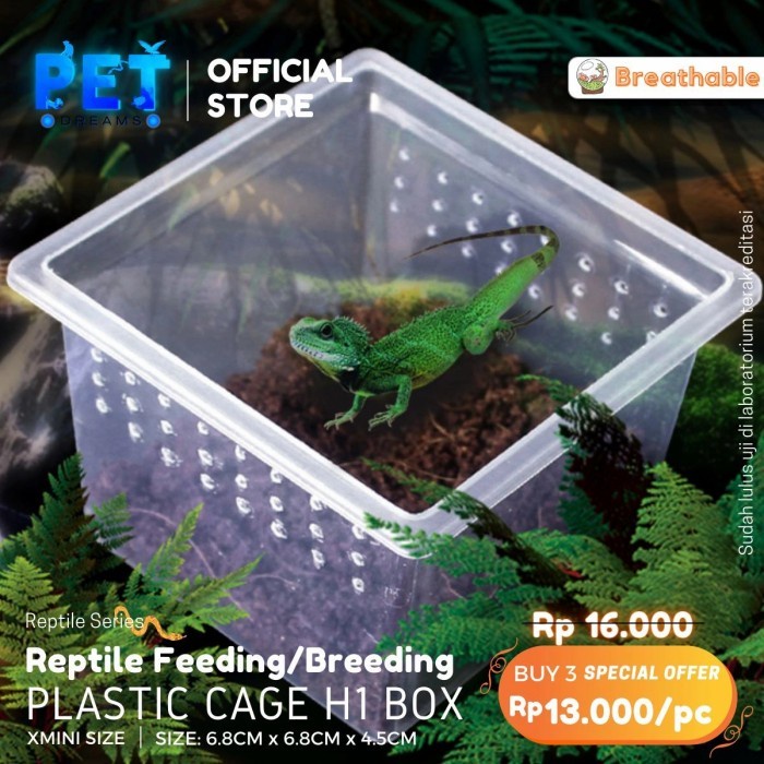 PROMO KANDANG REPTIL MINI FEEDING TARANTULA ENCLOSURE NOMOY BOX - H1