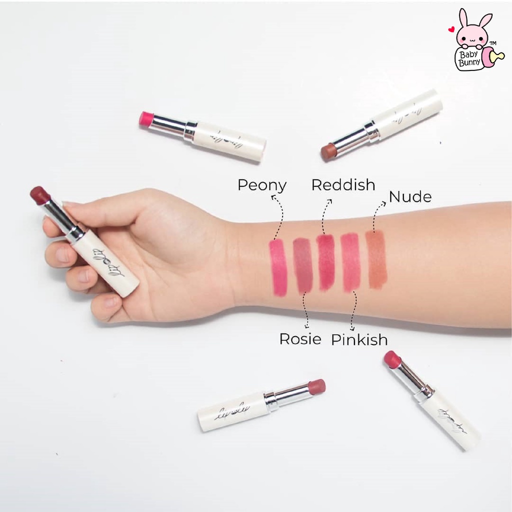 ❤ BELIA ❤ Lip on Lip Matte Lipstick Velvet Matteness Nude / Rosie / Pinkish / Peony BPOM Rohto