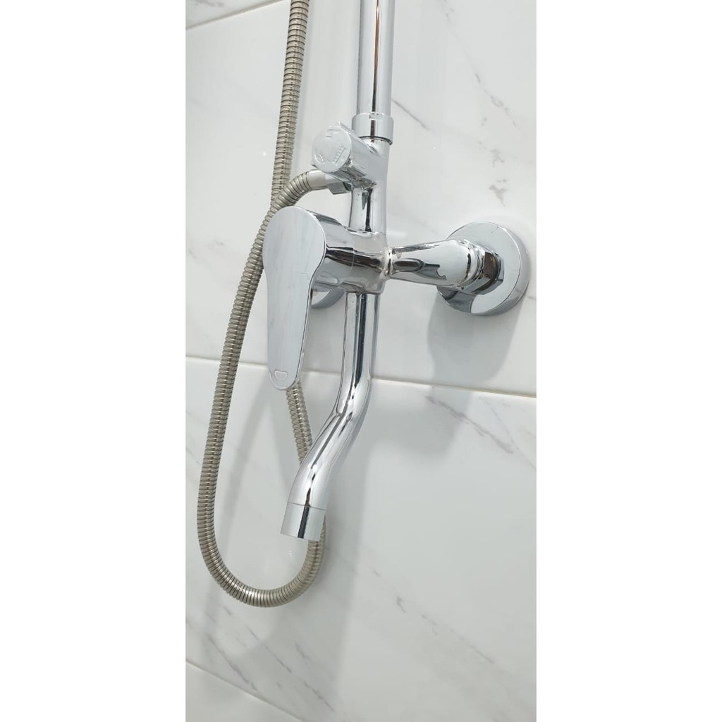 (Serba Serbi)Shower Kolom Shower Tiang Kamar Mandi Mixer P+D / Shower Tiang Set Bahan Stainless Termurah