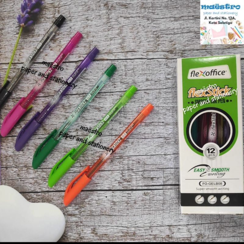 

FlexOffice Flexstick Smooth Ink Pen 0.5 / Bolpen Flexstick FlexOffice Murah Berkualitas