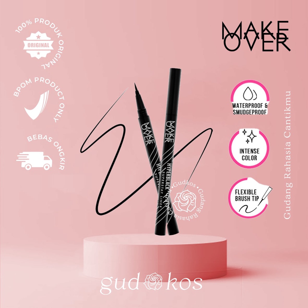 MAKE OVER Hyperblack Superstay Liner 1G | Waterproof &amp; Smudgeproof