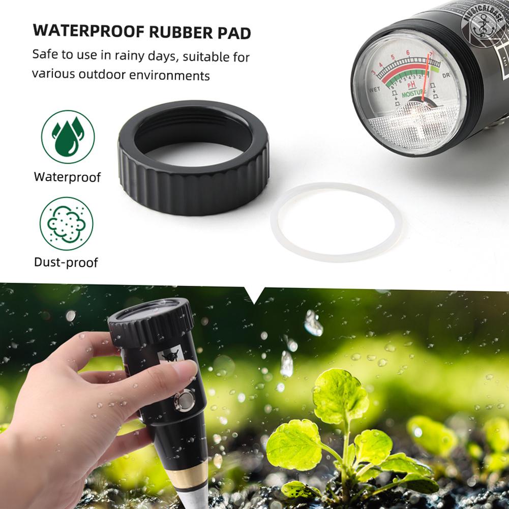 2 in 1 Alat Ukur PH Dan Kelembaban Tanah Dengan Gasket Tahan Air Untuk Taman Rumah Kaca