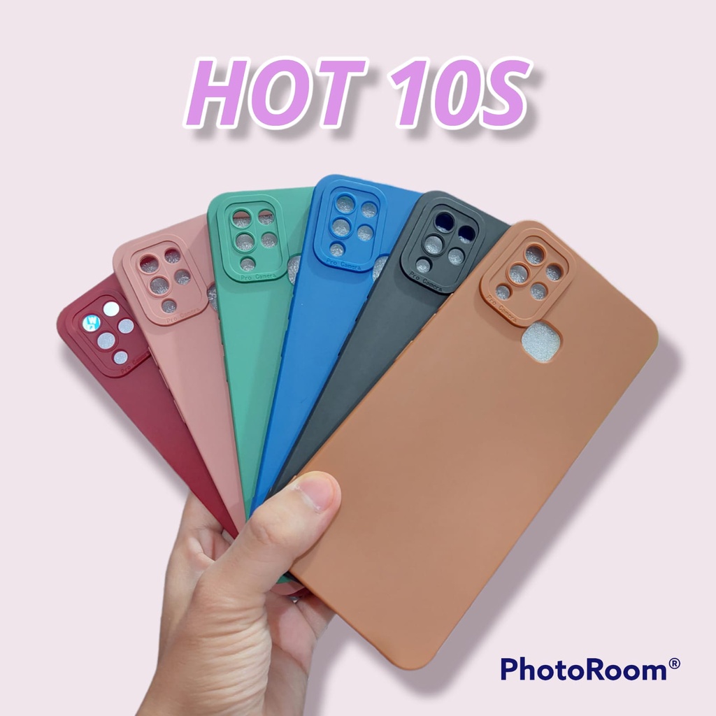 Pro Camera Soft Case Infinix Note 12 G96 / Hot 10S / 10 Play / 11 Play / Smart 6 Solid Color Angel Eye Lens