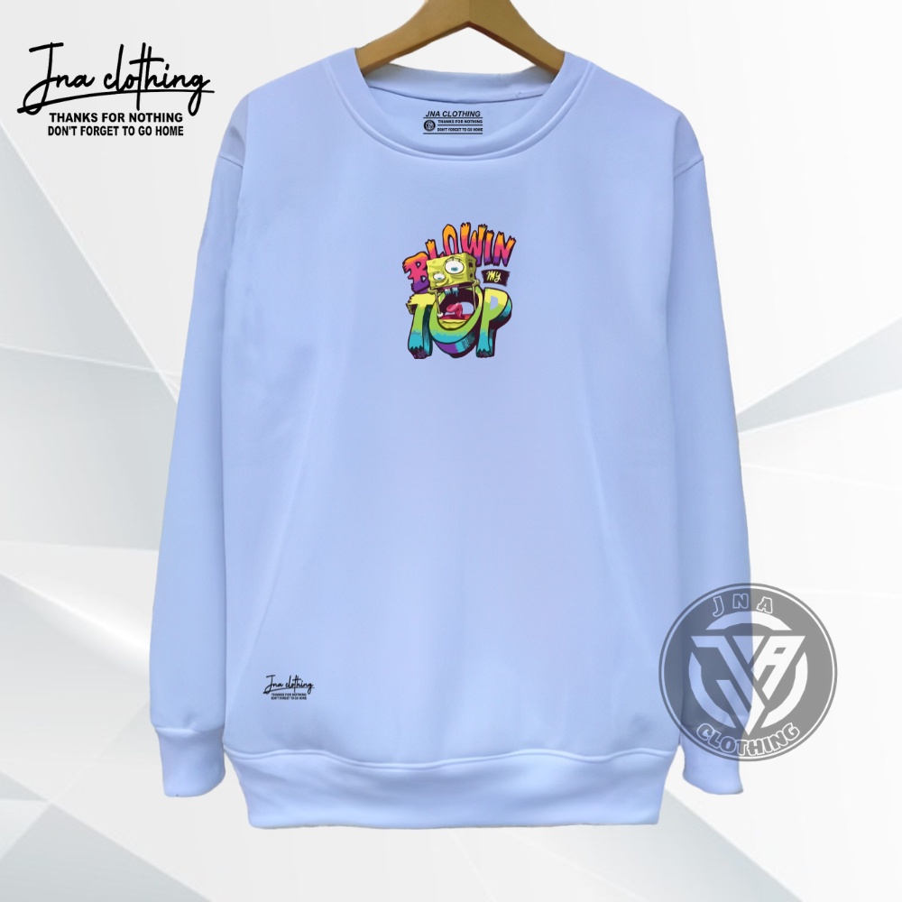 JNA Crewneck Oblong Pria Putih Anime Graffity Premium Sablon BLOWING TOP Suiter CN Katun Tebal Ori Distro COWO CEWE Terbaru Terpopuler