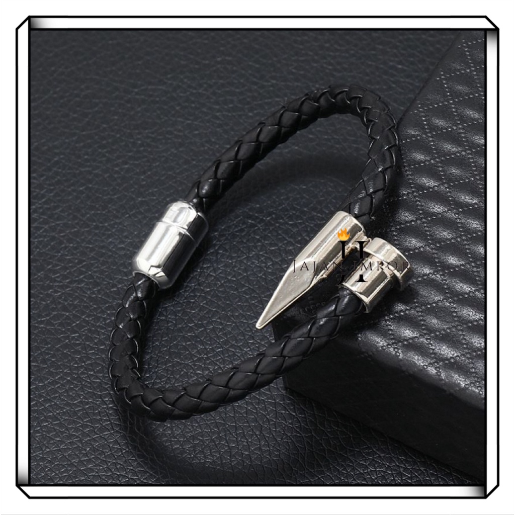 Gelang Lucan Gelang Premium Genuine Leather Gelang Kulit Bracelet 18K REALGOLD Gelang Kulit Asli Pria Wanita