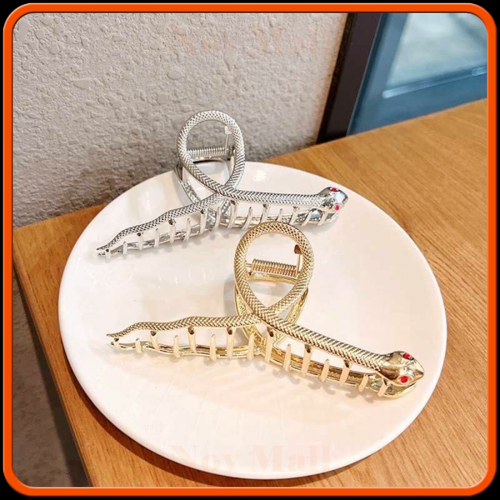 Jepitan Rambut Snake Grab Shark Metal Hair Clip -BY091