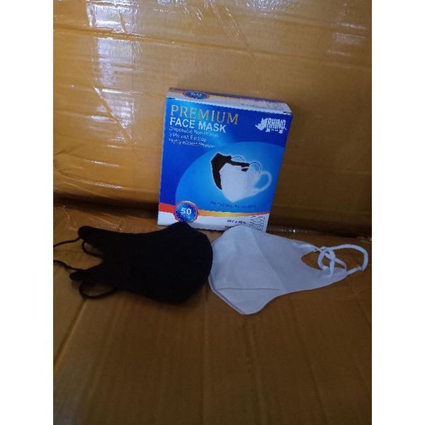 MASKER DUCKBILL IMPORT ADA GARIS ISI 50 Pcs KUALITAS BAGUS TERMURAH {NO BOX}