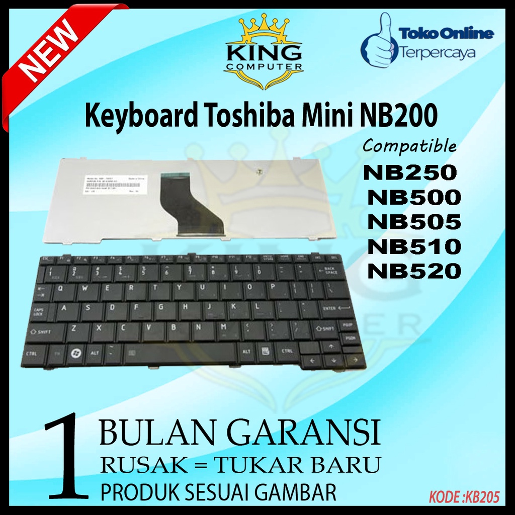 Keyboard Toshiba NB 200 Toshiba NB 205 NB 250 NB 510 NB 520 NB 505