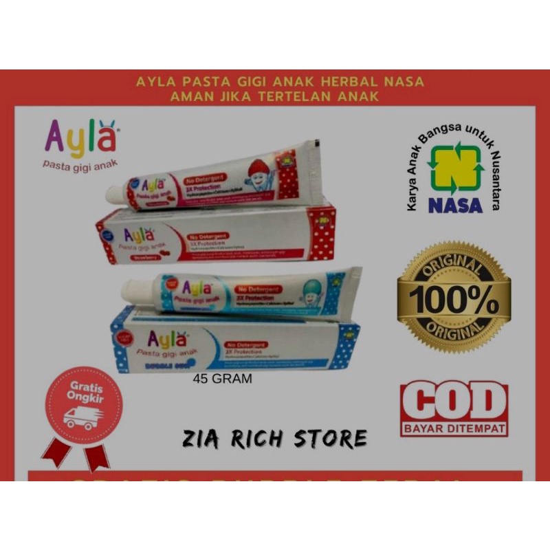 PASTA GIGI ANAK HERBAL NASA UNTUK ANAK 1 TAHUN KE ATAS AMAN JIKA TERTELAN UNTUK GIGI BERLUBANG GIGI 