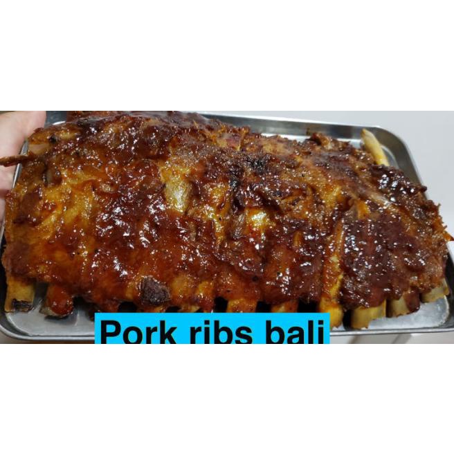 

PORK RIBS ASLI BALI Iga Babi PANGGANG Saus BBQ dan Sambal FROZEN FOOD