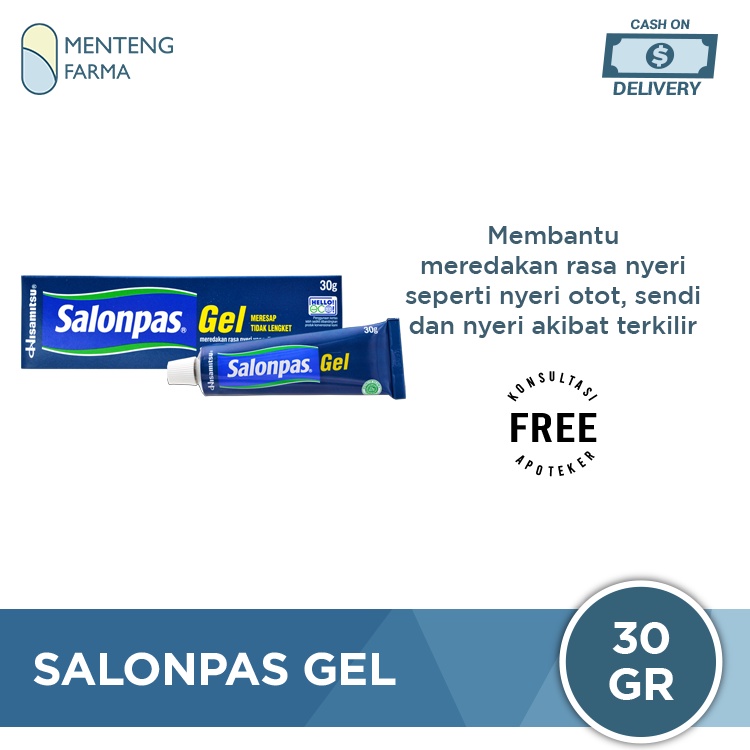 Salonpas Gel 30 Gr - Gel Pereda Nyeri Otot dan Sendi