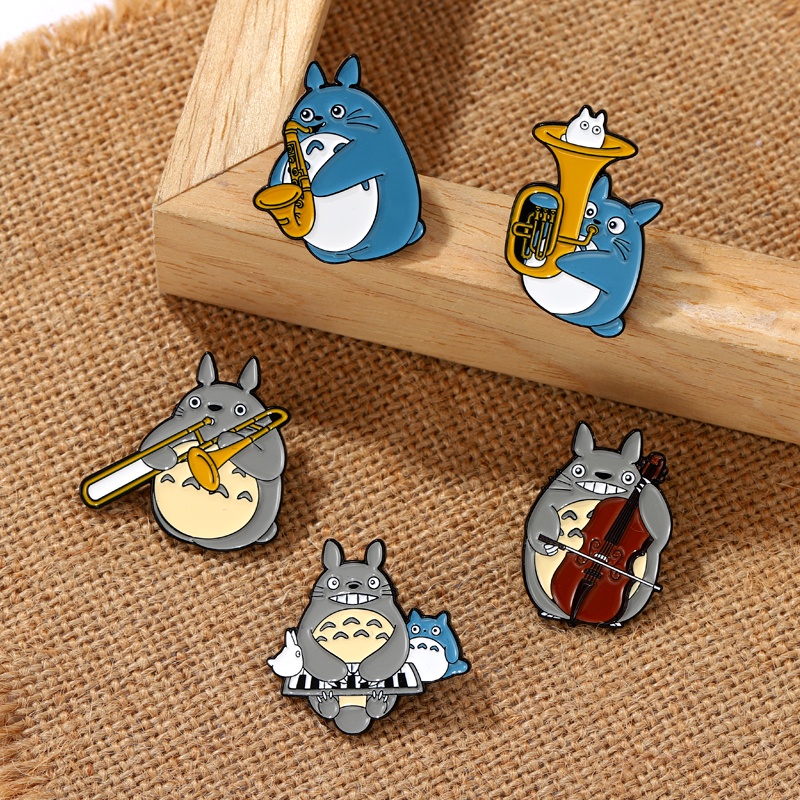 Bros Pin Enamel Desain Kartun Anime Totoro Untuk Anak