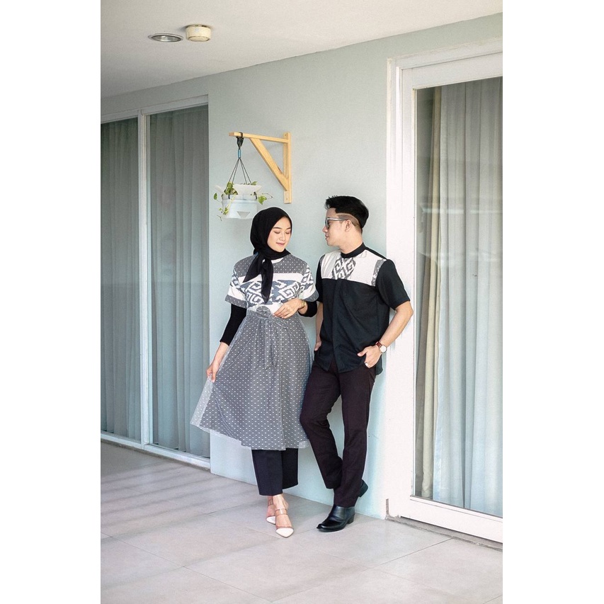 DRESS DOTY IVORY PUTIH &amp; KOKO RAMADHAN TENUN PRIA KEISHAN.ID