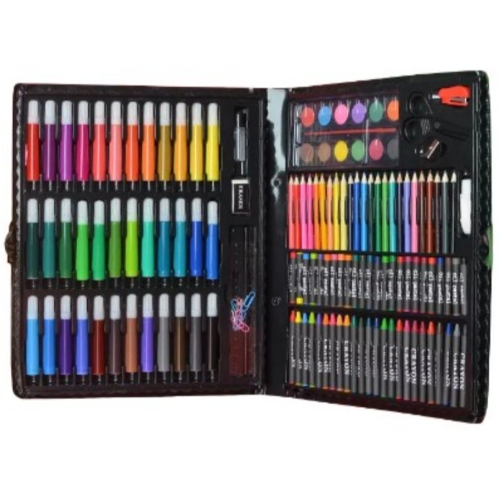 

[COD AKTIF] 150 pcs pensil warna alat tulis set crayon Art set 150