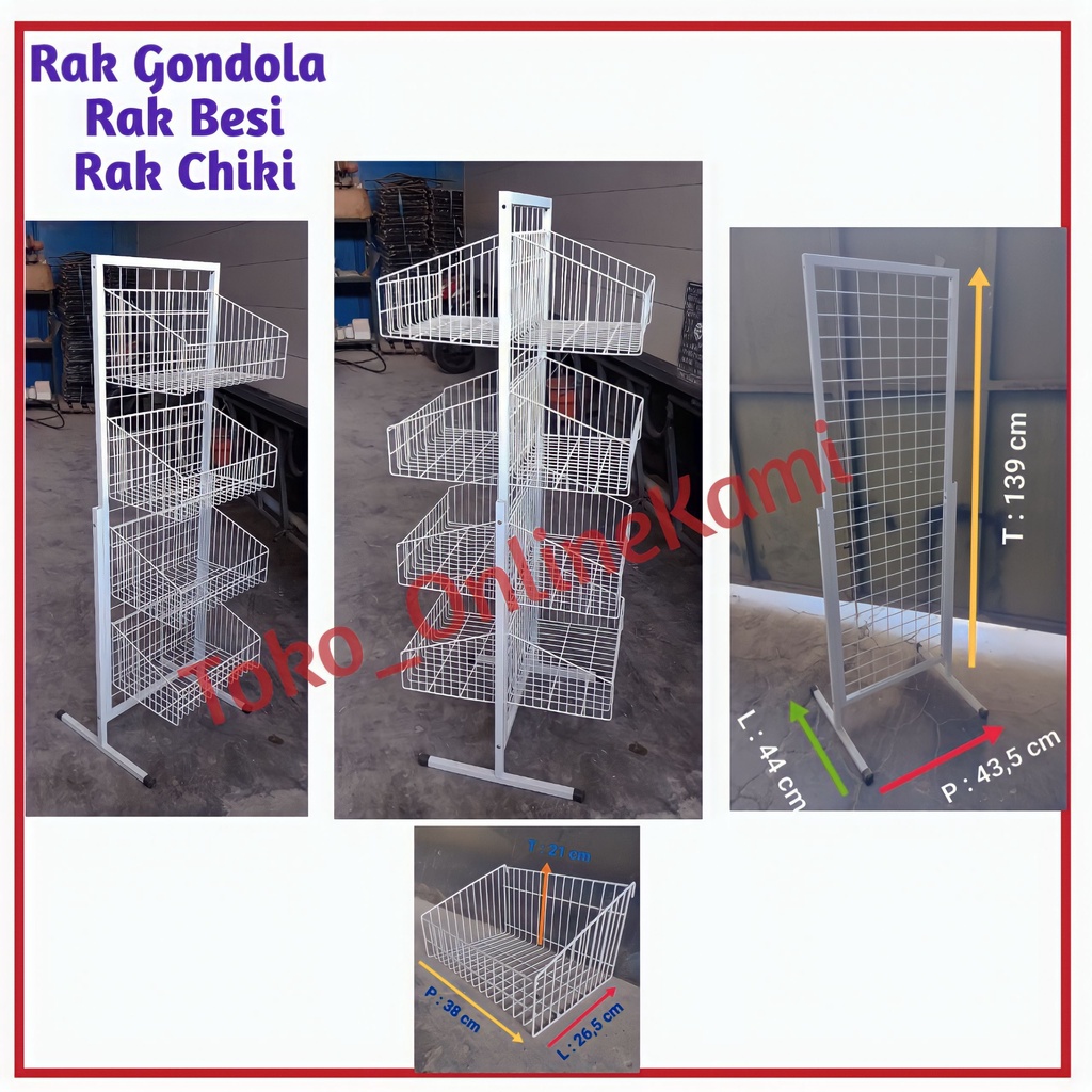 Rak Gondola/Rak Ciki Besi/Rak Gondola Mini/Rak Toko/Rak Minimarket/Rak Gondola Murah/Rak Chiki