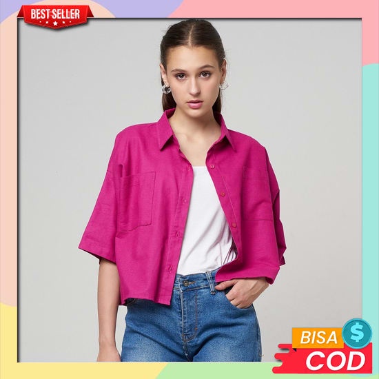 Promo Viral Kemeja Batwing Polos Baju Terbaru Viral Tik Tok Baju Terbaru Kemeja Linen / Kemeja Linen