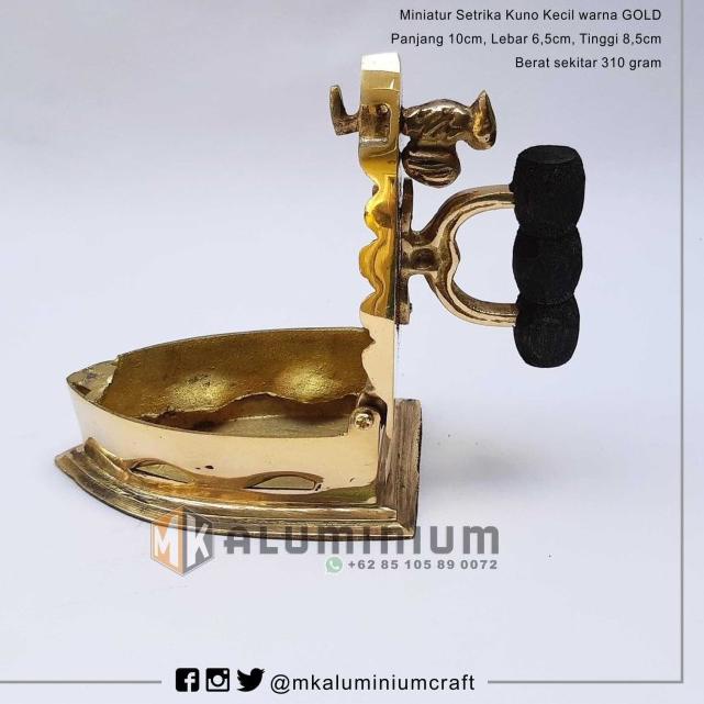 Miniatur Setrika Kuno - Seterika Arang - Setrika Mini Kuningan