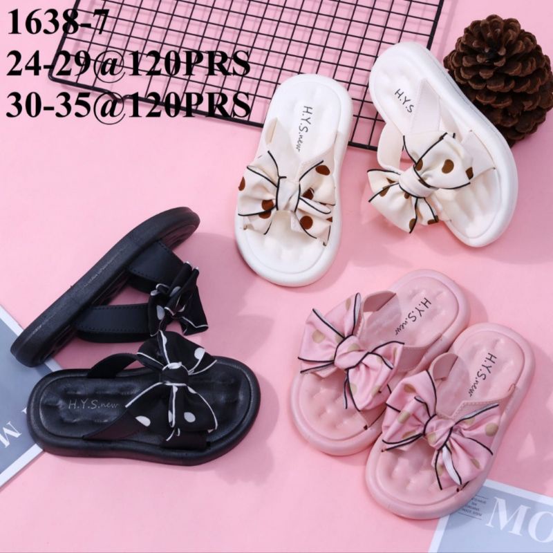 Sandal anak perempuan import Sandal karet anak wanita H Y S new trendy Sendal Selop anak motif pita cantik