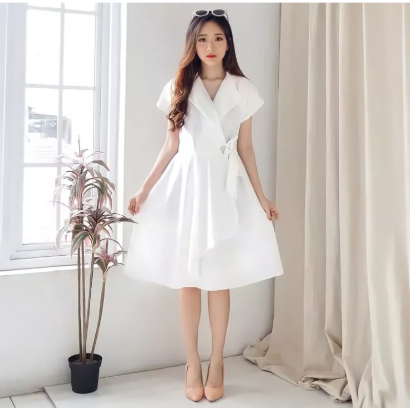 Midi Dress Basic / DRESS TERBARU / JOLY DRESS WANITA / FASHION KOREA / ALL SIZE FIT TO XL